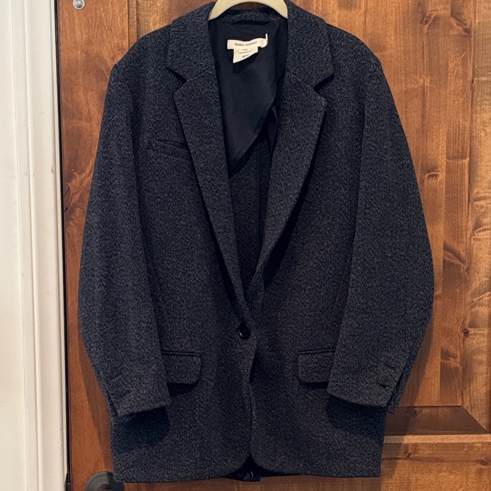 Isabel Marant pour H&M Dark Gray Textured wool coat